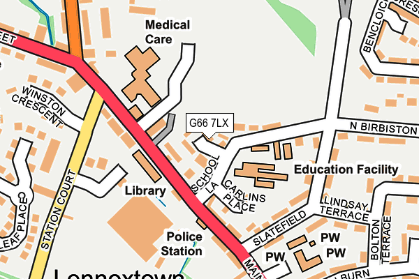 G66 7LX map - OS OpenMap – Local (Ordnance Survey)