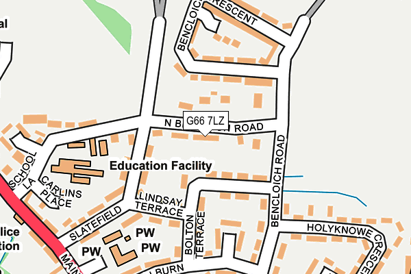 G66 7LZ map - OS OpenMap – Local (Ordnance Survey)