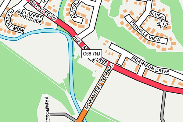 G66 7NJ map - OS OpenMap – Local (Ordnance Survey)