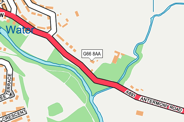 G66 8AA map - OS OpenMap – Local (Ordnance Survey)