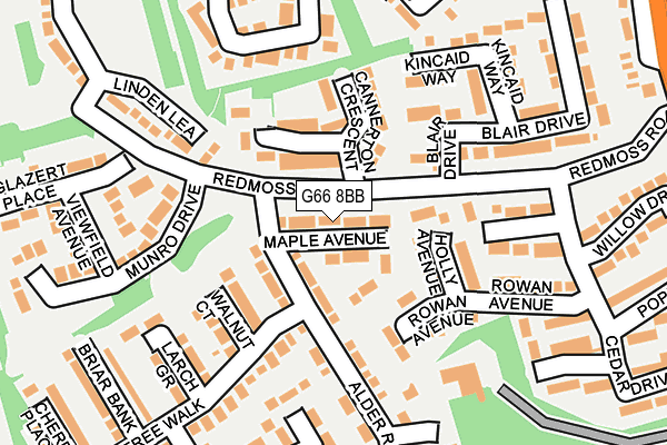 G66 8BB map - OS OpenMap – Local (Ordnance Survey)