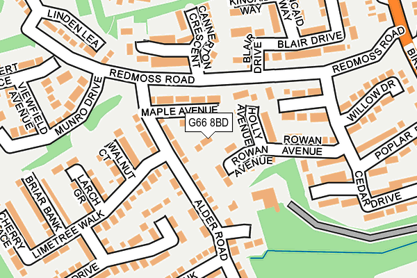 G66 8BD map - OS OpenMap – Local (Ordnance Survey)