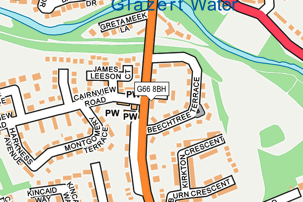 G66 8BH map - OS OpenMap – Local (Ordnance Survey)