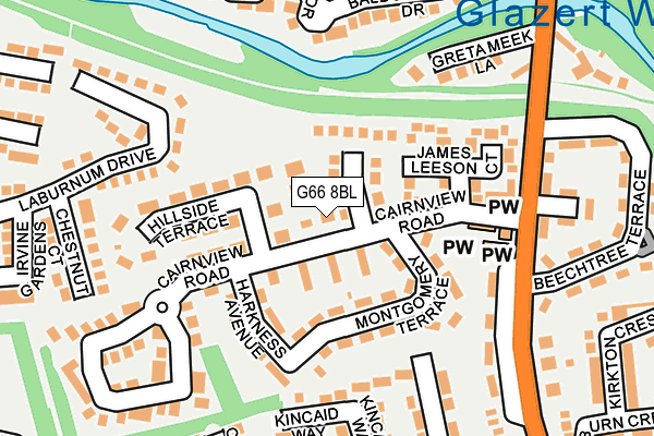 G66 8BL map - OS OpenMap – Local (Ordnance Survey)