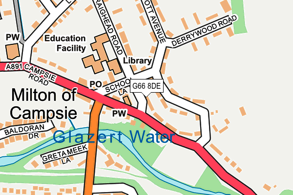 G66 8DE map - OS OpenMap – Local (Ordnance Survey)