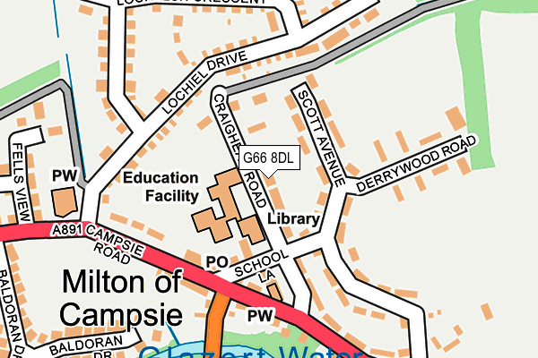 G66 8DL map - OS OpenMap – Local (Ordnance Survey)