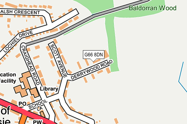 G66 8DN map - OS OpenMap – Local (Ordnance Survey)