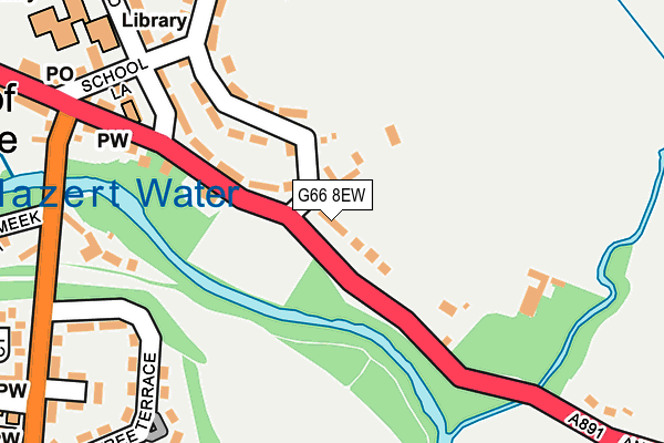 G66 8EW map - OS OpenMap – Local (Ordnance Survey)