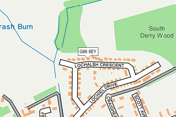 G66 8EY map - OS OpenMap – Local (Ordnance Survey)