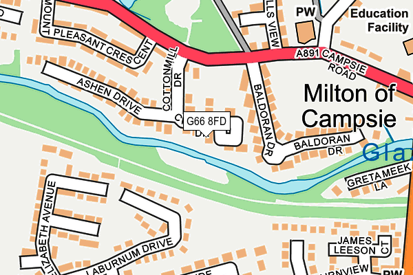 G66 8FD map - OS OpenMap – Local (Ordnance Survey)