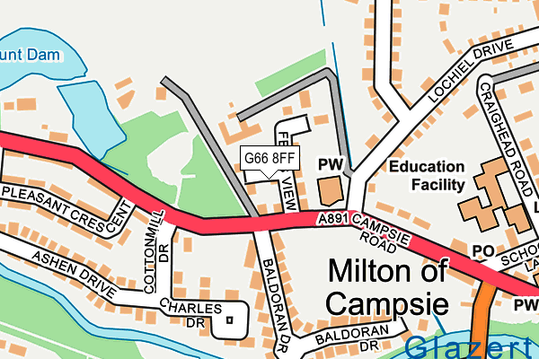 G66 8FF map - OS OpenMap – Local (Ordnance Survey)