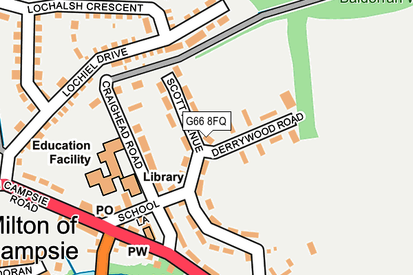 G66 8FQ map - OS OpenMap – Local (Ordnance Survey)