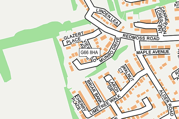 G66 8HA map - OS OpenMap – Local (Ordnance Survey)