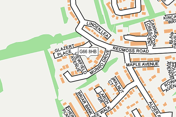 G66 8HB map - OS OpenMap – Local (Ordnance Survey)