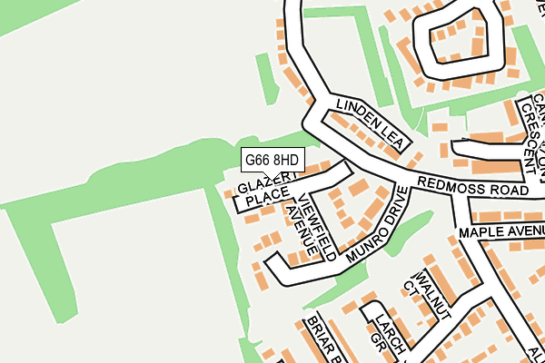 G66 8HD map - OS OpenMap – Local (Ordnance Survey)