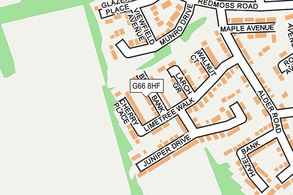 G66 8HF map - OS OpenMap – Local (Ordnance Survey)