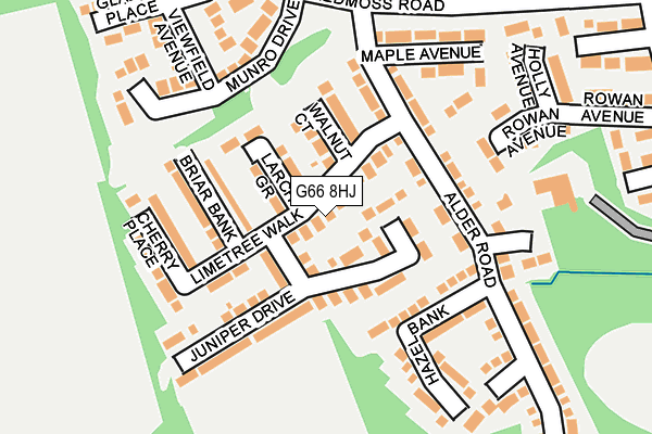 G66 8HJ map - OS OpenMap – Local (Ordnance Survey)