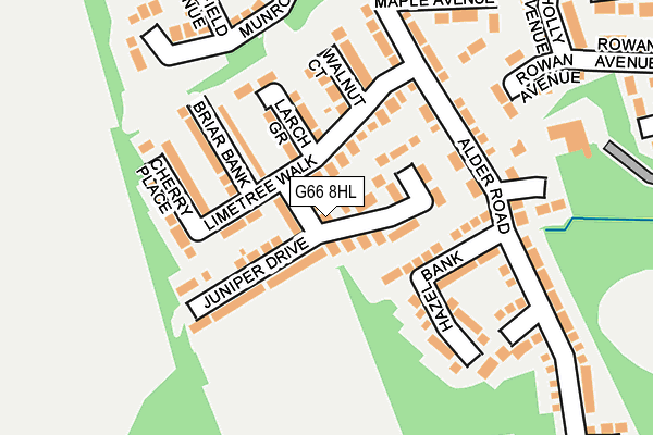 G66 8HL map - OS OpenMap – Local (Ordnance Survey)