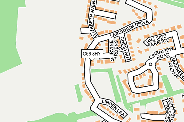 G66 8HY map - OS OpenMap – Local (Ordnance Survey)