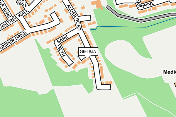 G66 8JA map - OS OpenMap – Local (Ordnance Survey)