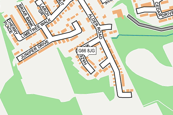 G66 8JG map - OS OpenMap – Local (Ordnance Survey)