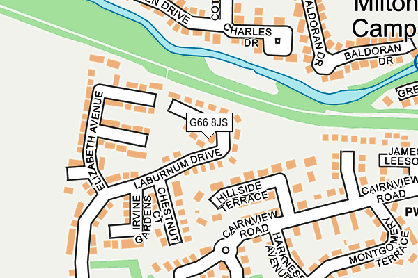G66 8JS map - OS OpenMap – Local (Ordnance Survey)