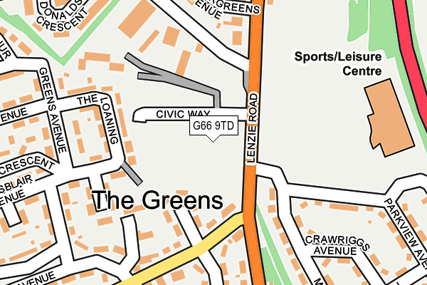 G66 9TD map - OS OpenMap – Local (Ordnance Survey)