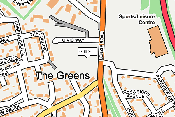 G66 9TL map - OS OpenMap – Local (Ordnance Survey)