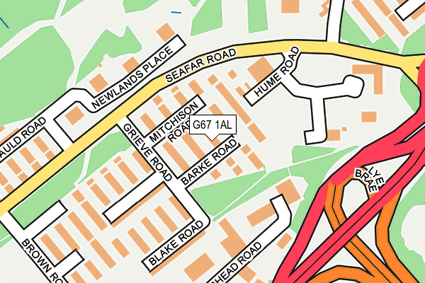 G67 1AL map - OS OpenMap – Local (Ordnance Survey)