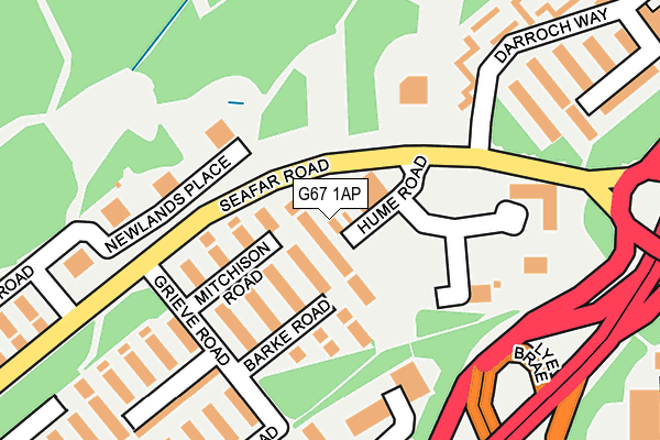 G67 1AP map - OS OpenMap – Local (Ordnance Survey)