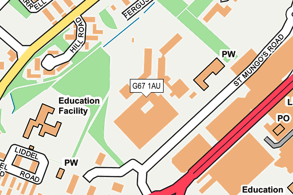 G67 1AU map - OS OpenMap – Local (Ordnance Survey)
