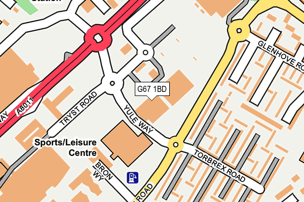 G67 1BD map - OS OpenMap – Local (Ordnance Survey)