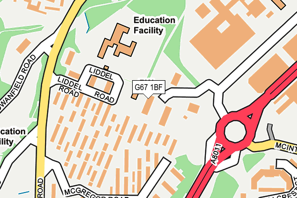G67 1BF map - OS OpenMap – Local (Ordnance Survey)