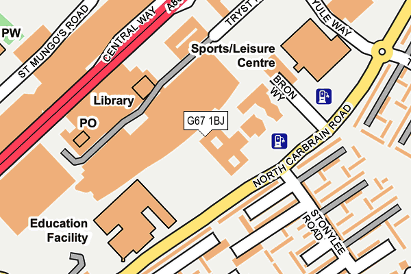 G67 1BJ map - OS OpenMap – Local (Ordnance Survey)