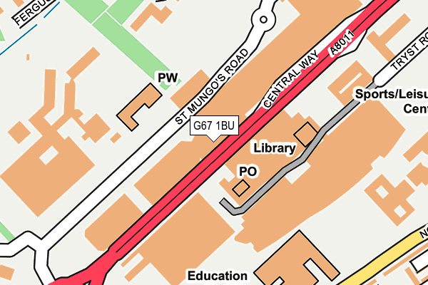 G67 1BU map - OS OpenMap – Local (Ordnance Survey)