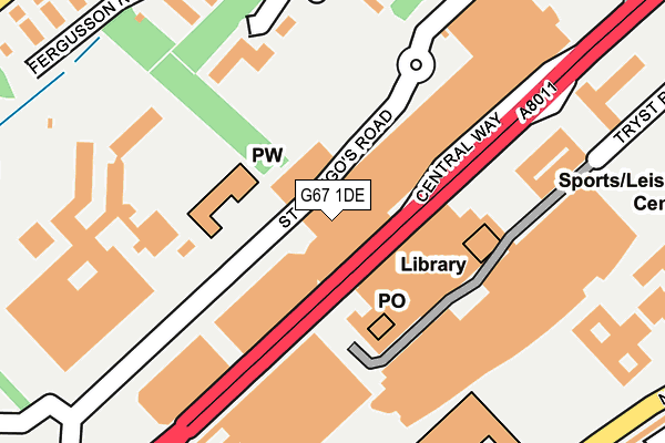 G67 1DE map - OS OpenMap – Local (Ordnance Survey)