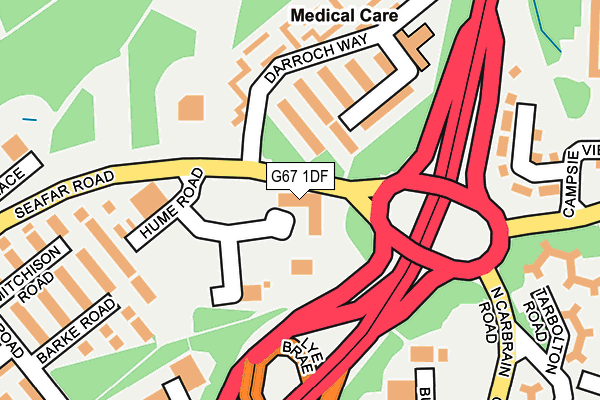 G67 1DF map - OS OpenMap – Local (Ordnance Survey)