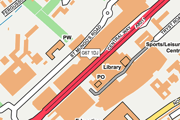 G67 1DJ map - OS OpenMap – Local (Ordnance Survey)