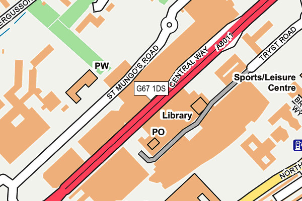 G67 1DS map - OS OpenMap – Local (Ordnance Survey)