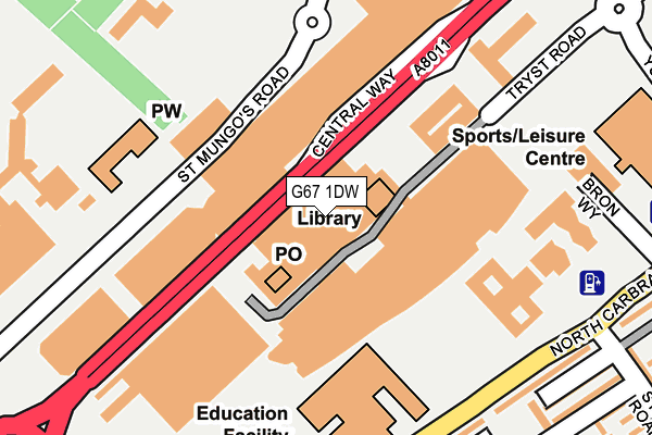 G67 1DW map - OS OpenMap – Local (Ordnance Survey)