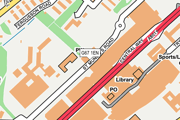 G67 1EN map - OS OpenMap – Local (Ordnance Survey)