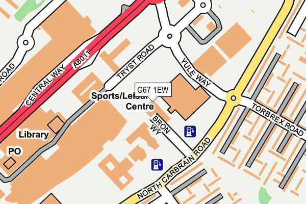G67 1EW map - OS OpenMap – Local (Ordnance Survey)