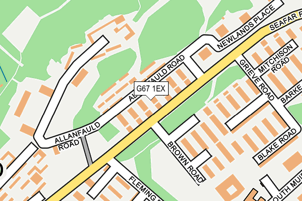 G67 1EX map - OS OpenMap – Local (Ordnance Survey)
