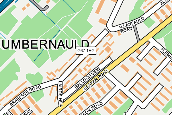 G67 1HG map - OS OpenMap – Local (Ordnance Survey)