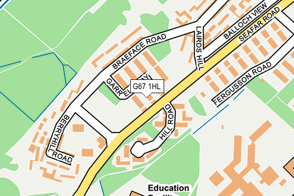 G67 1HL map - OS OpenMap – Local (Ordnance Survey)