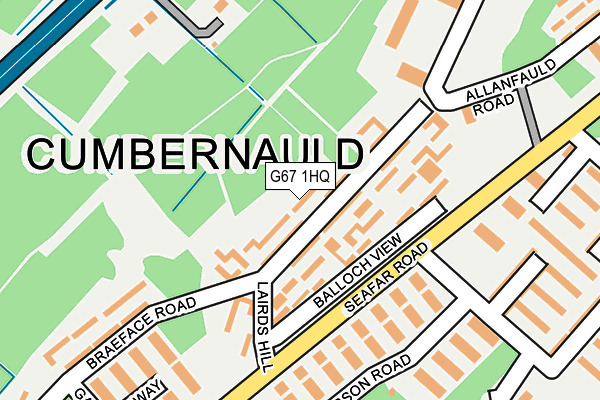 G67 1HQ map - OS OpenMap – Local (Ordnance Survey)