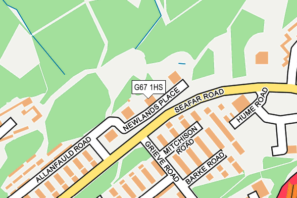 G67 1HS map - OS OpenMap – Local (Ordnance Survey)