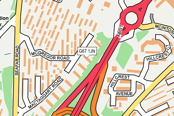 G67 1JN map - OS OpenMap – Local (Ordnance Survey)