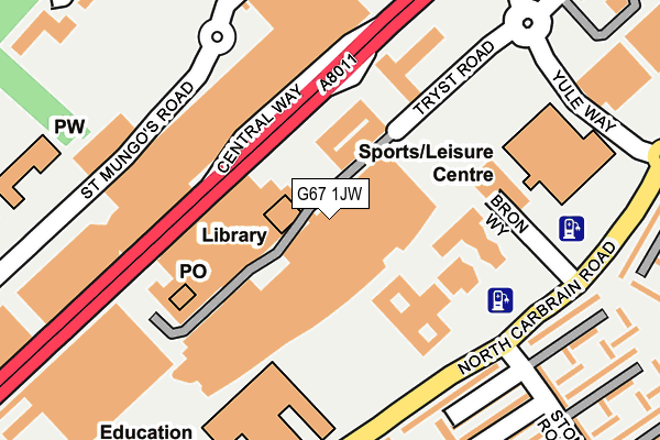 G67 1JW map - OS OpenMap – Local (Ordnance Survey)
