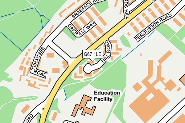 G67 1LE map - OS OpenMap – Local (Ordnance Survey)